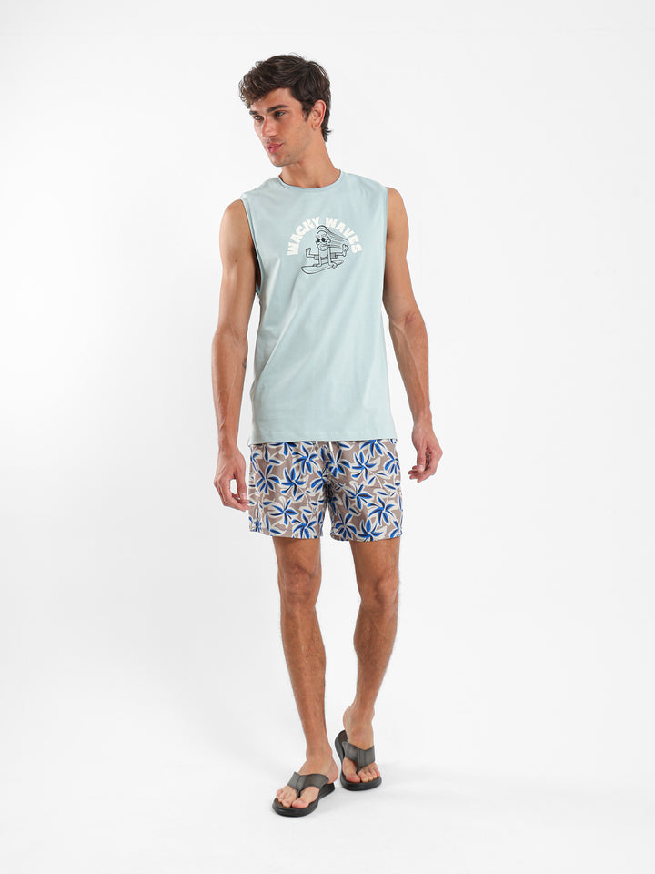 تي شيرت بطبعة Wacky Waves