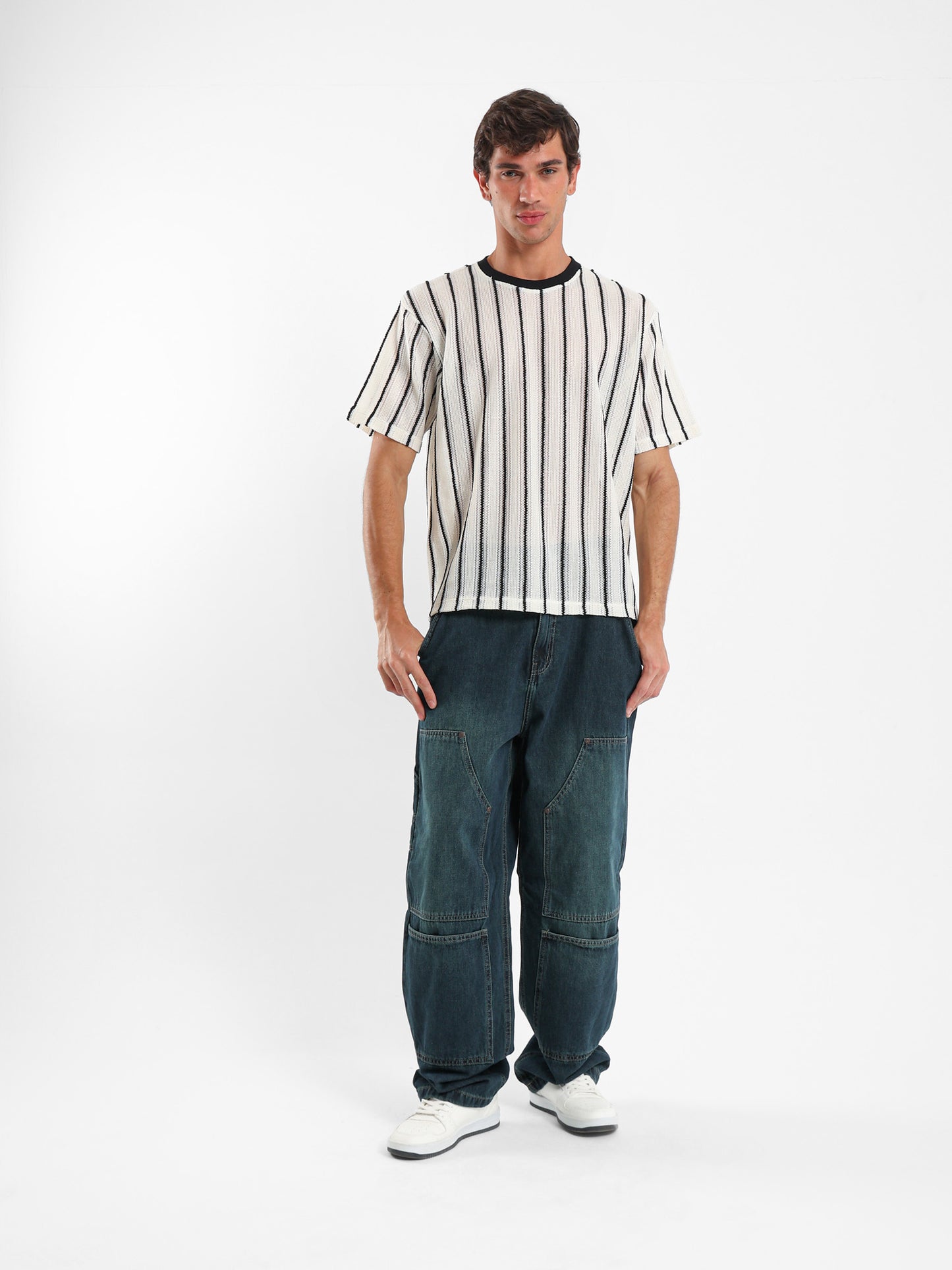 Striped Mesh T-Shirt