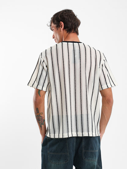Striped Mesh T-Shirt