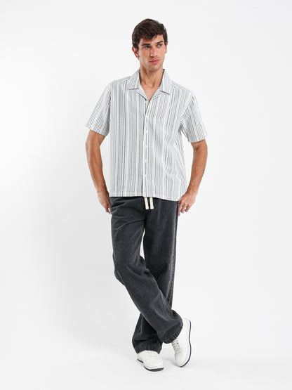 Irregular Print Camp Shirt