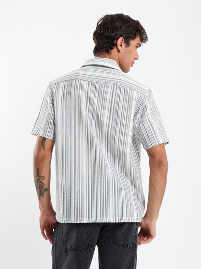 Irregular Print Camp Shirt
