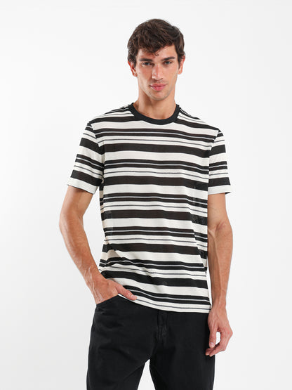 Striped Crochet T-Shirt