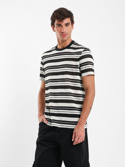 Striped Crochet T-Shirt