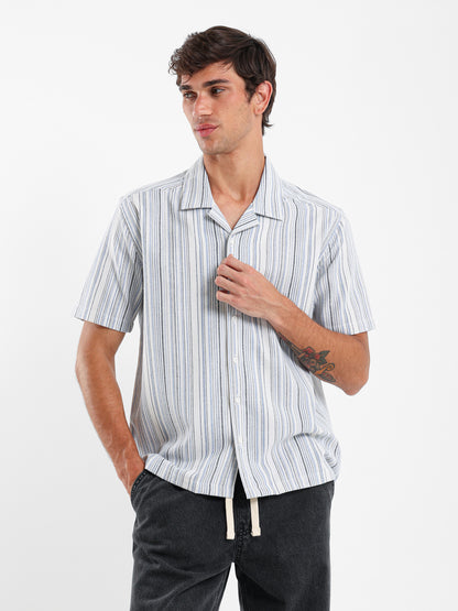 Irregular Print Camp Shirt