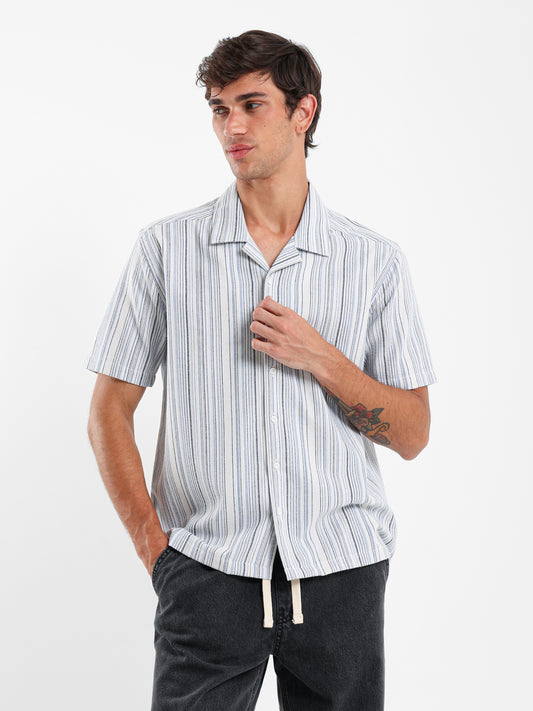 Irregular Print Camp Shirt