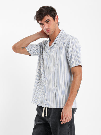 Irregular Print Camp Shirt