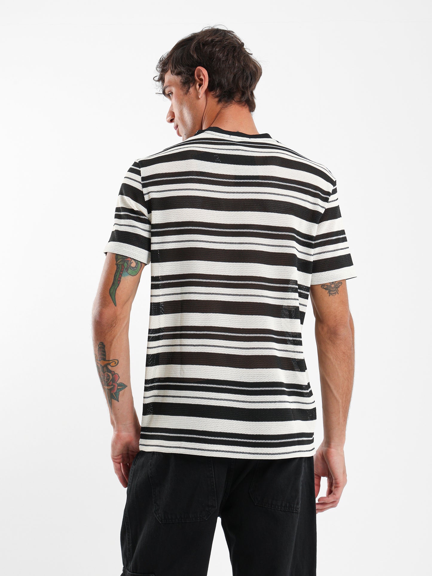 Striped Crochet T-Shirt