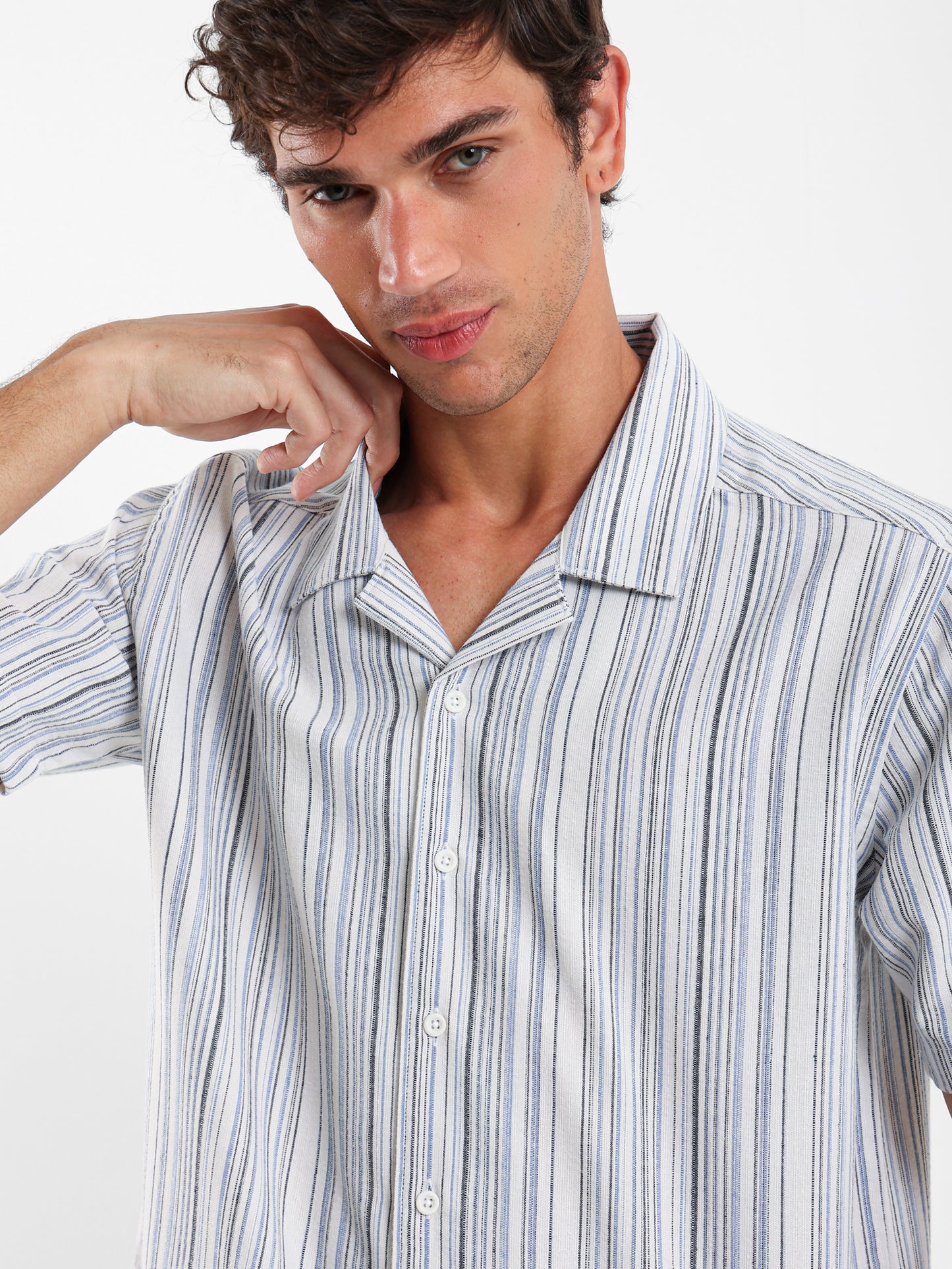 Irregular Print Camp Shirt