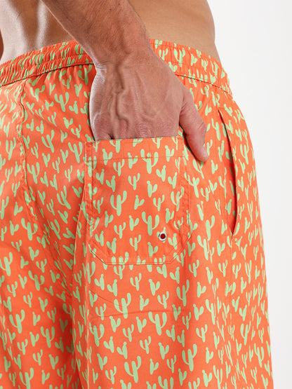 Cactus Print Swim Shorts