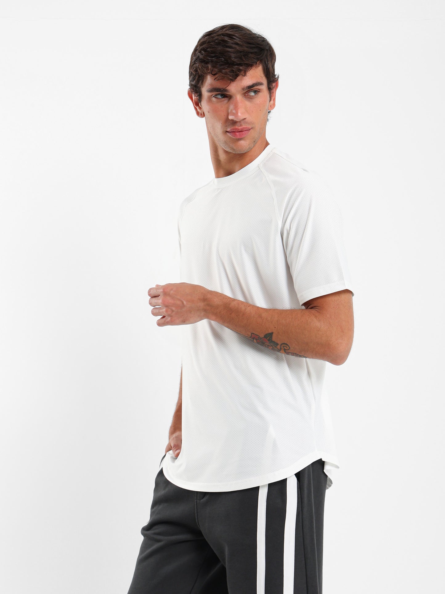 Long Fit Raglan Muscle T-Shirt
