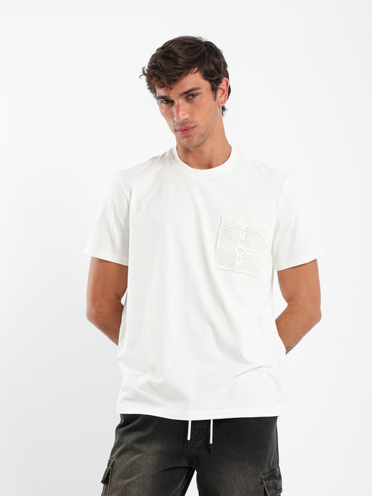 Crochet Pocket T-Shirt