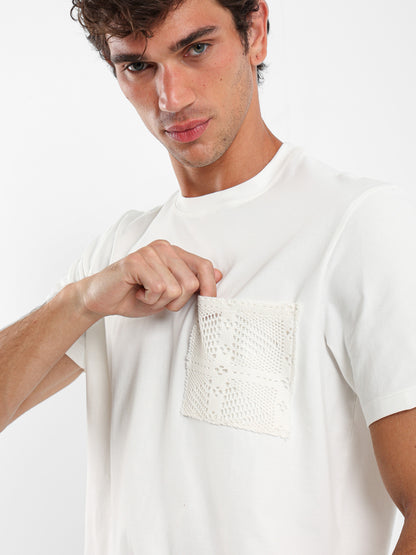 Crochet Pocket T-Shirt