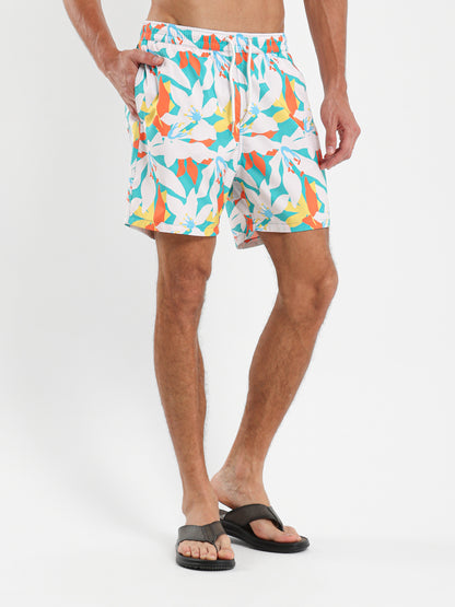 Floral Printed Swim Shorts