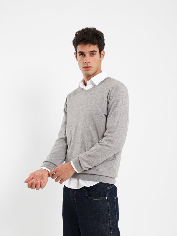 Basic Regular V-Neck Pullover