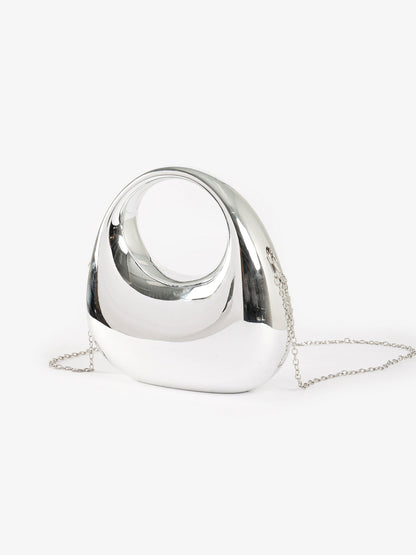 Metallic Sculptural Mini Handbag