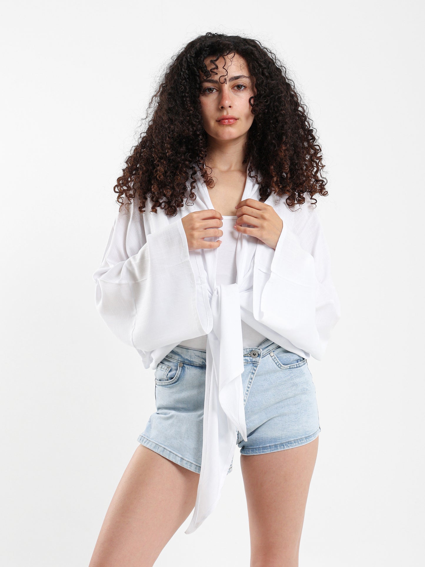 Short Kimono with Front Tie