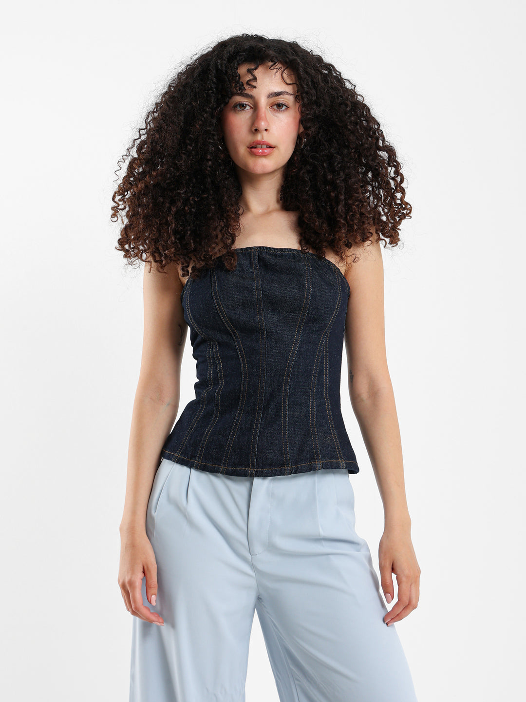 Bandeau Denim Top