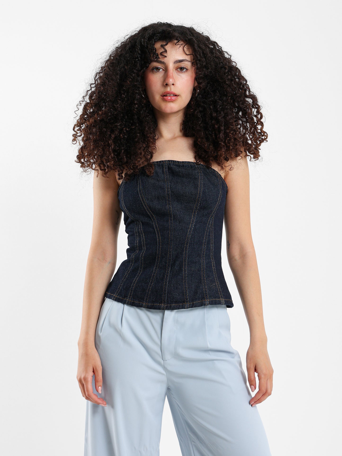 Bandeau Denim Top