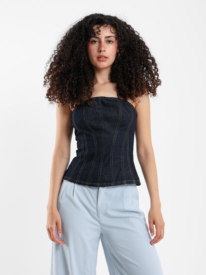 Bandeau Denim Top