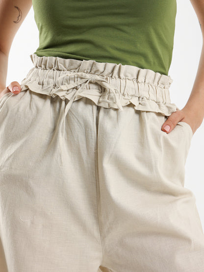 Paperbag Waist Wide-Leg Pants - Outlet