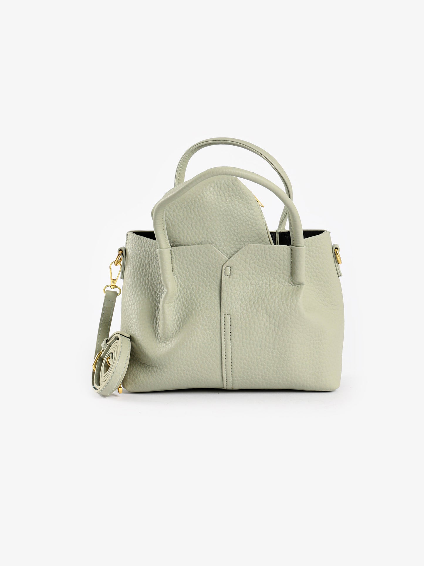 Textured Faux Leather Handbag Set – 2-Piece