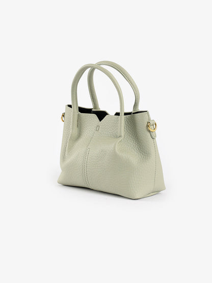 Textured Faux Leather Handbag Set – 2-Piece