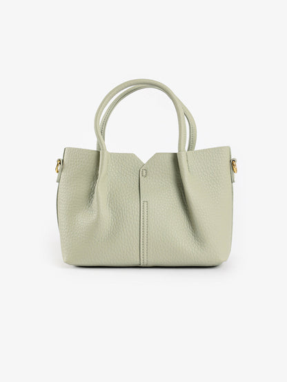 Textured Faux Leather Handbag Set – 2-Piece
