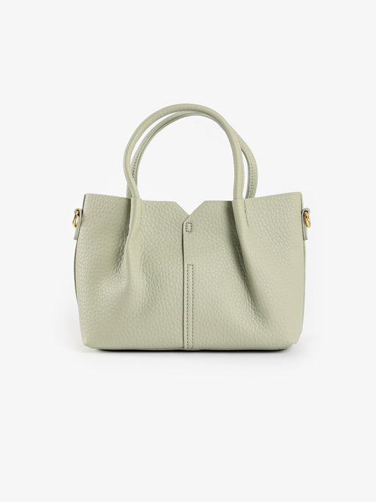 Textured Faux Leather Handbag Set – 2-Piece