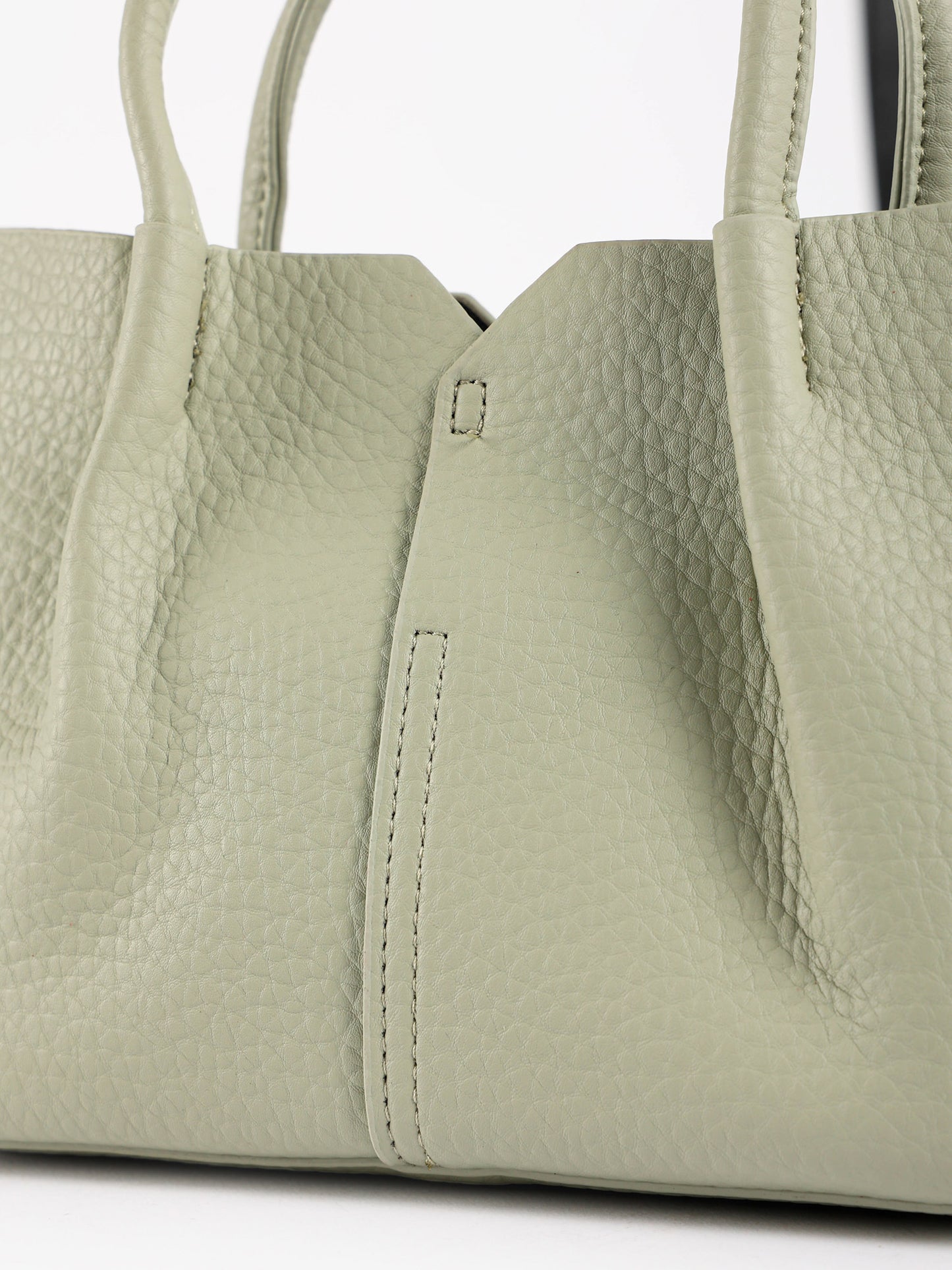 Textured Faux Leather Handbag Set – 2-Piece
