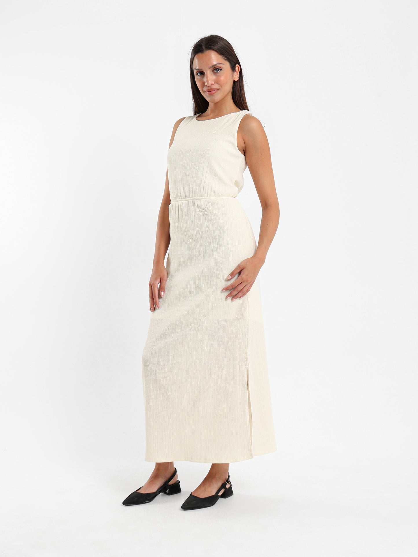 Sleeveless Long Dress with Side Slit