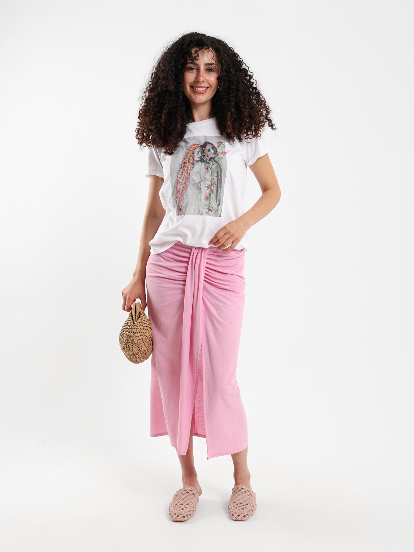 Front Twist Midi Skirt - Outlet