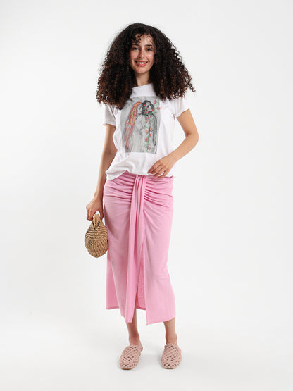 Front Twist Midi Skirt - Outlet
