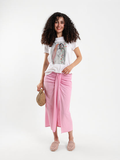 “Girls with Flowers” Embroidered Tee