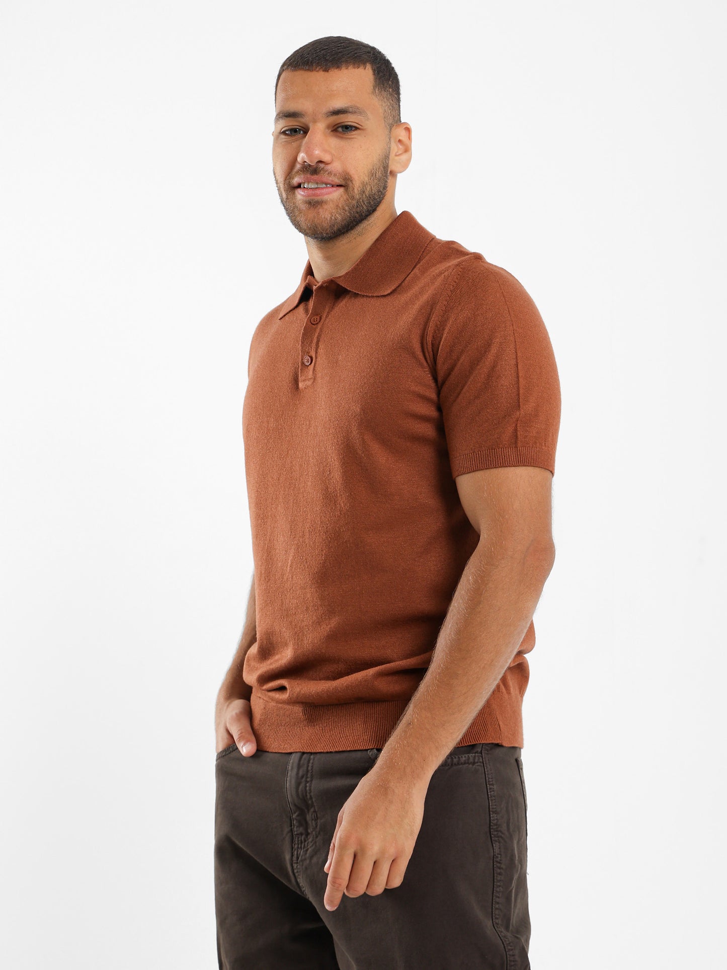 Muscle Fit Polo with Buttons