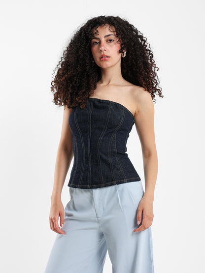 Bandeau Denim Top