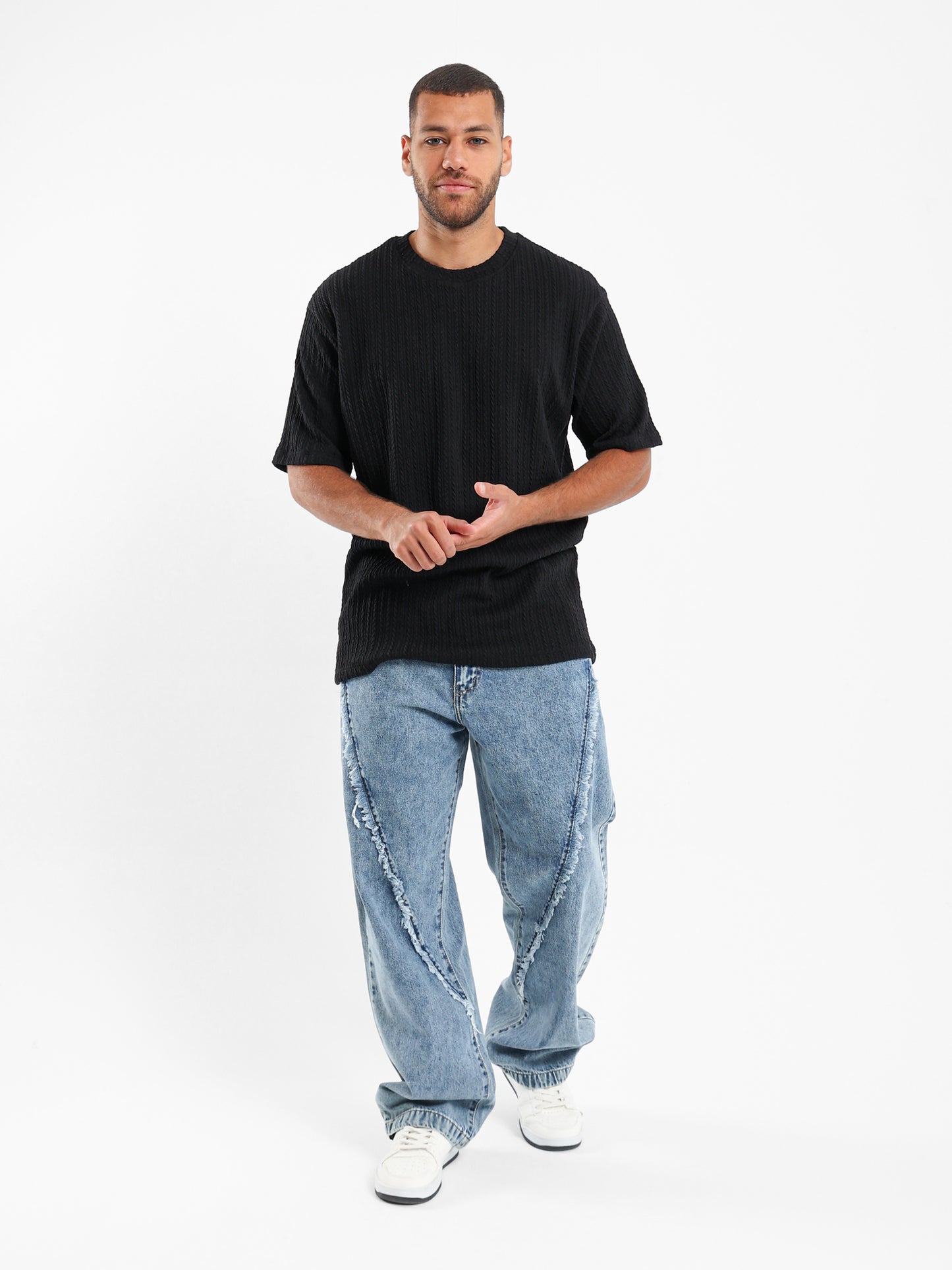 Wrinkled Relaxed Fit T-Shirt