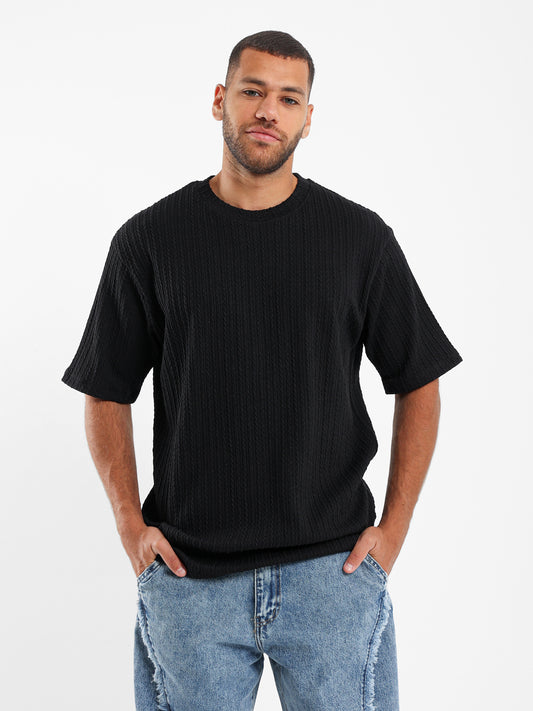 Wrinkled Relaxed Fit T-Shirt