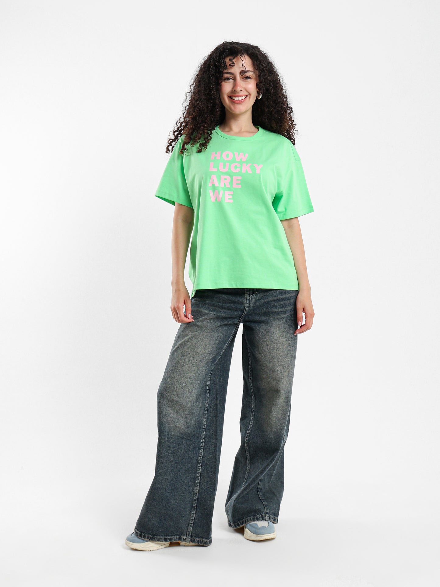 Loose-Fit Front Print T-Shirt