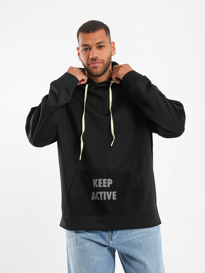 Mesh Kangaroo Pocket Hoodie - Outlet