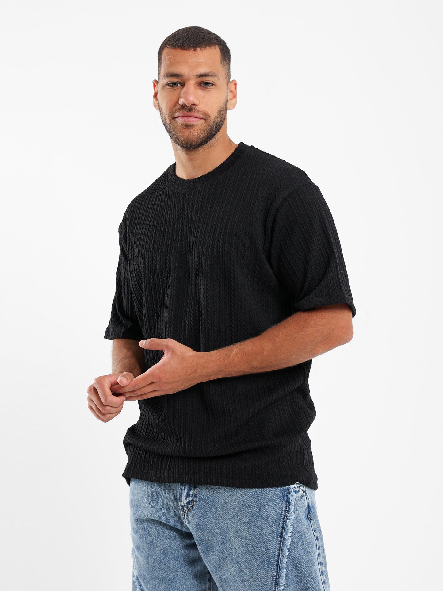 Wrinkled Relaxed Fit T-Shirt