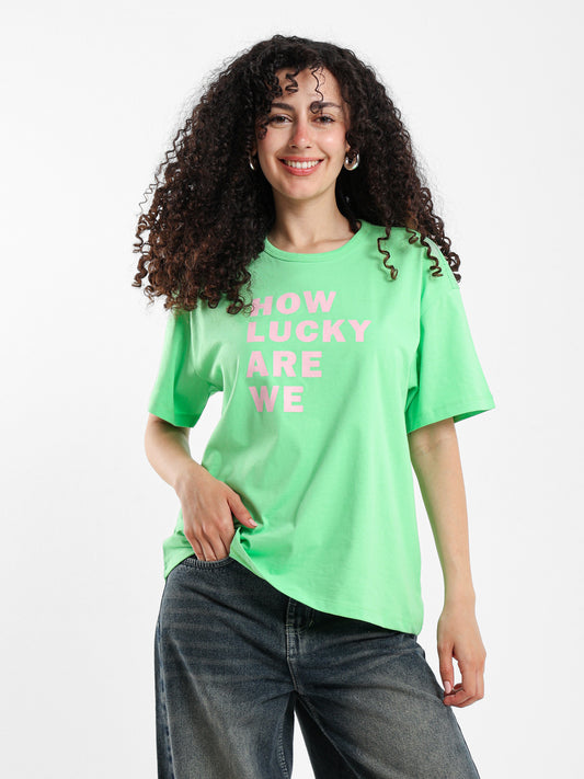Loose-Fit Front Print T-Shirt