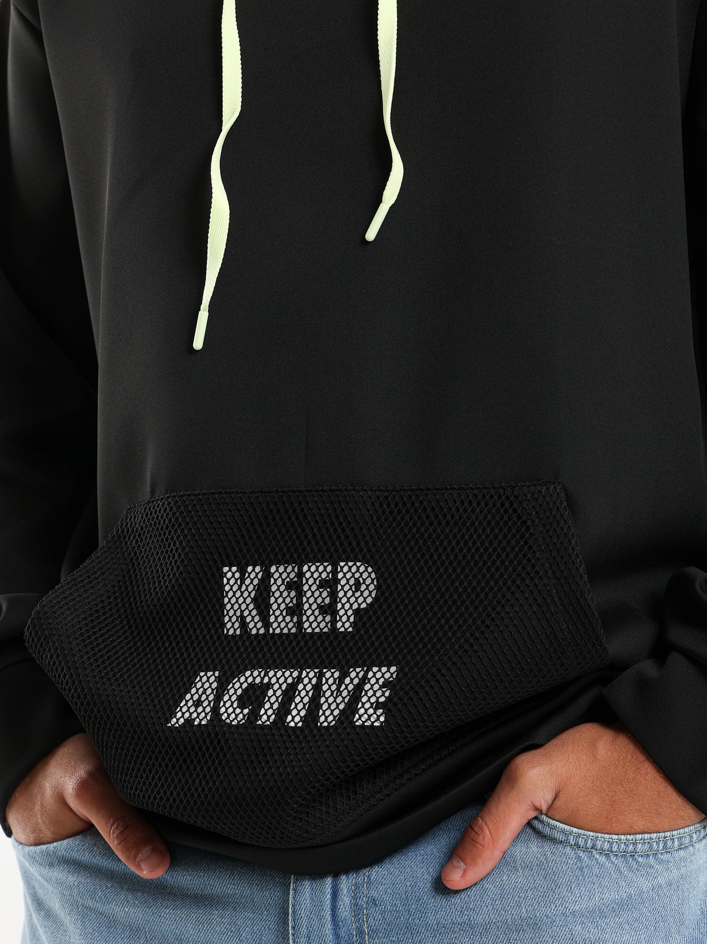 Mesh Kangaroo Pocket Hoodie - Outlet