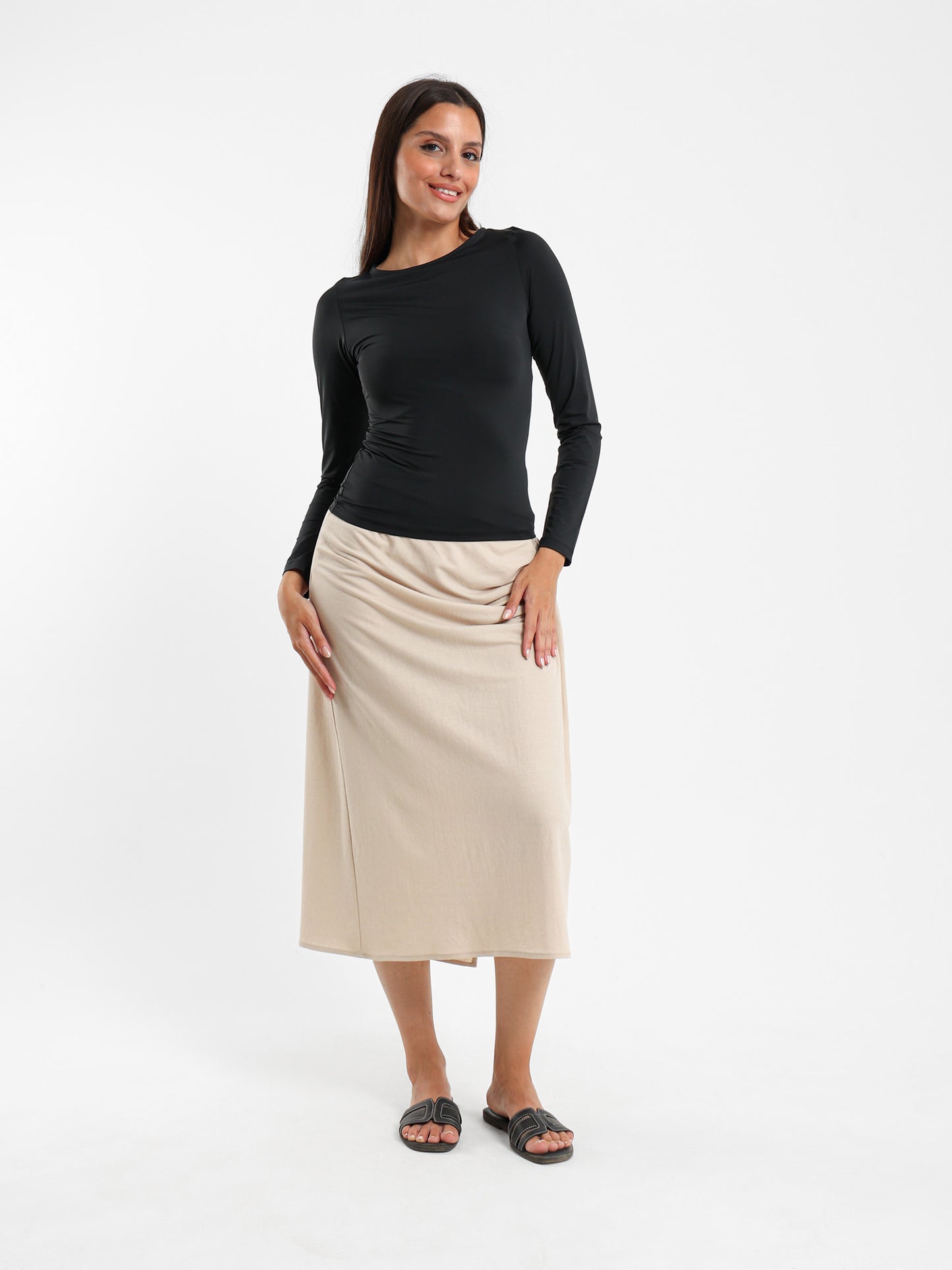 Fitted Basic Long Sleeve Top