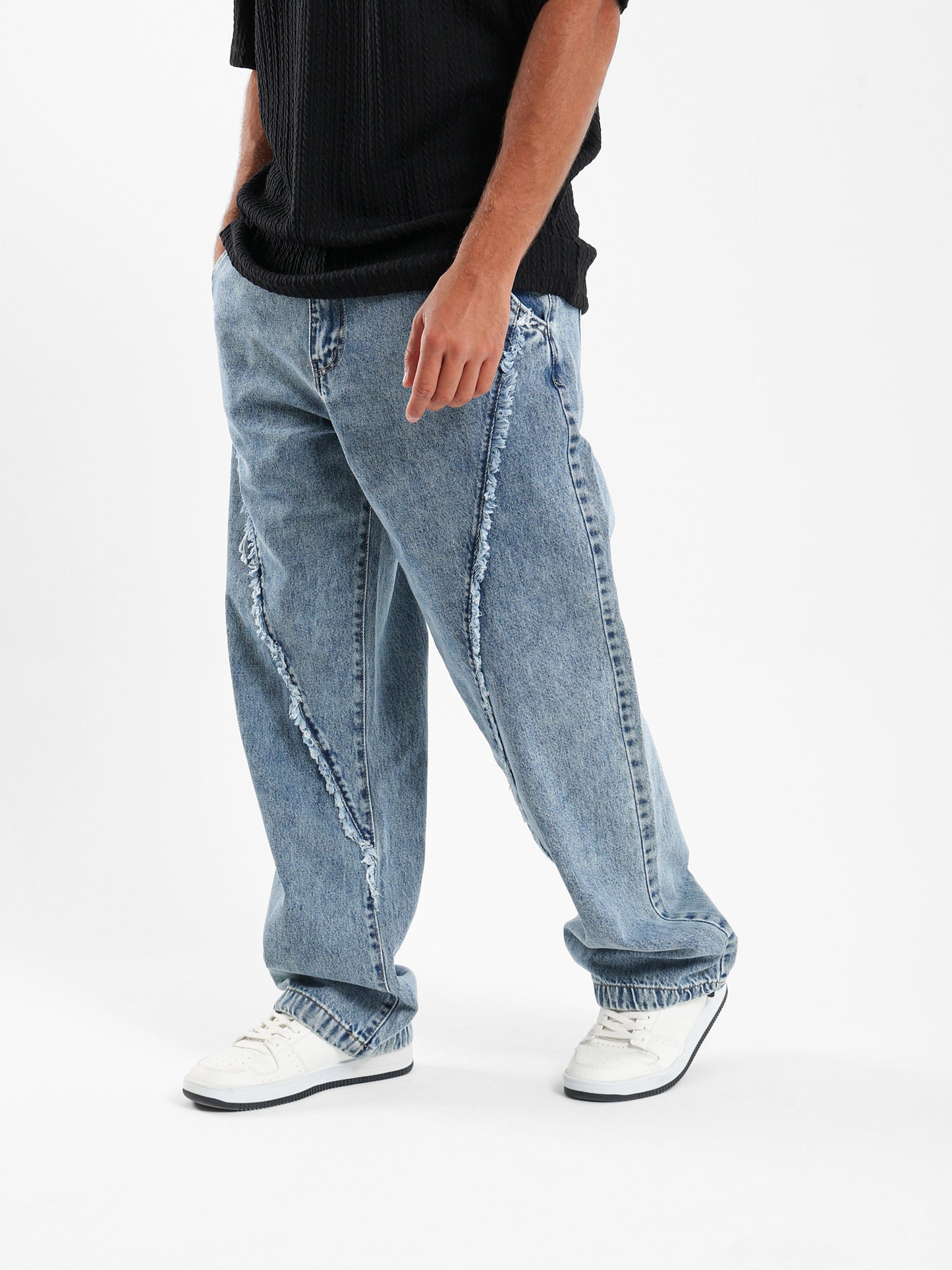 Raw Front Stitching Jeans - Outlet