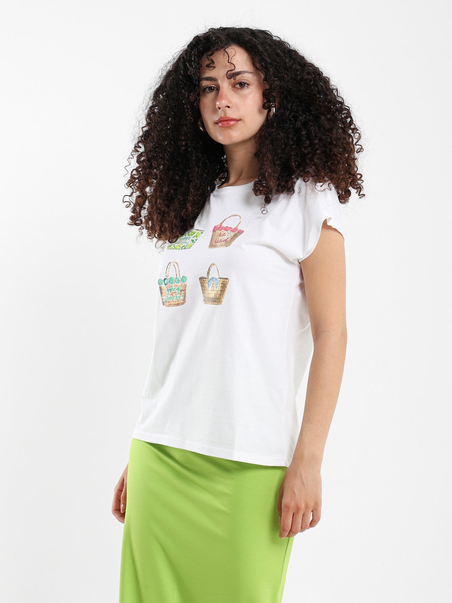 Pearls & Sea Collage Cap Sleeve Tee