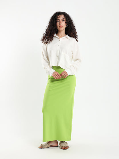 Maxi Skirt with Slit Back - Outlet