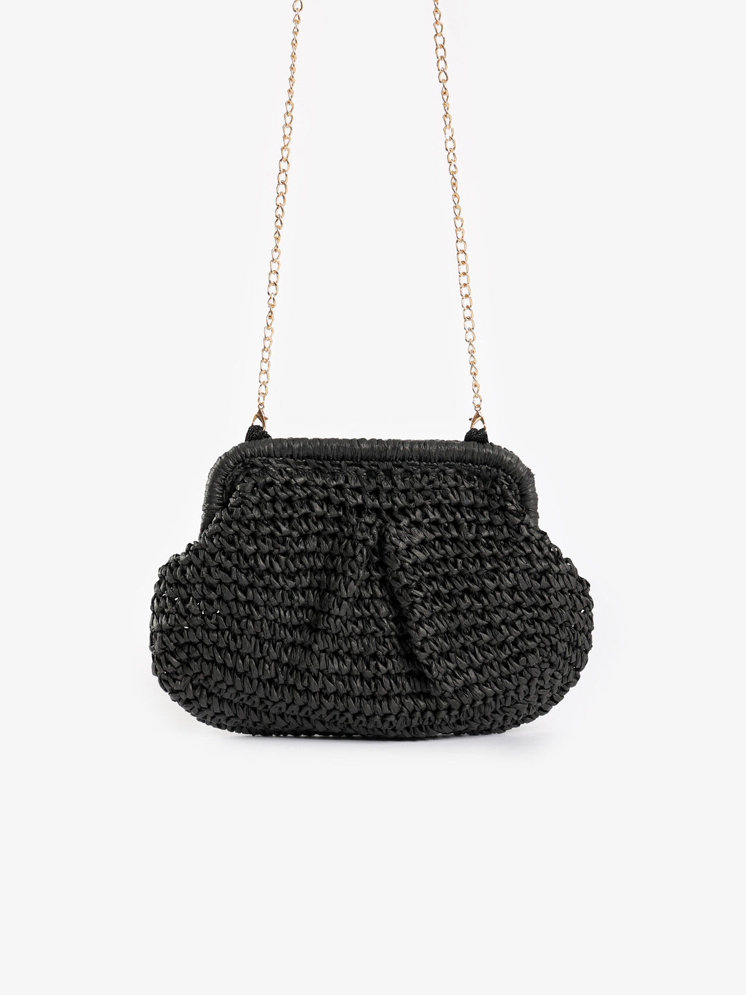Woven Chain Strap Clutch