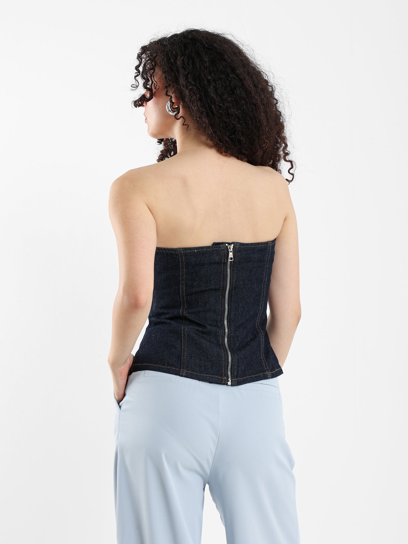 Bandeau Denim Top
