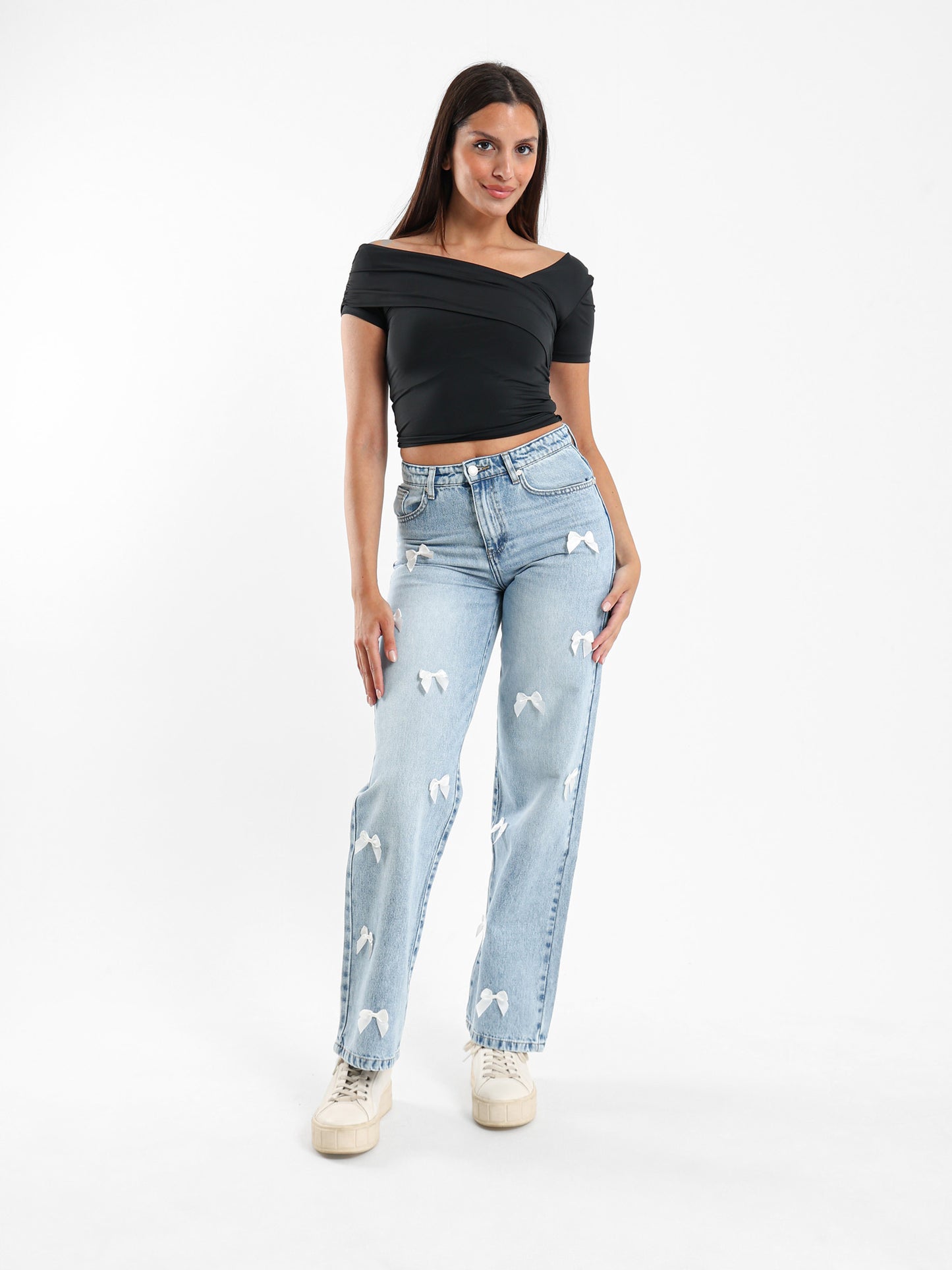 Asymmetric Neckline Fitted Top