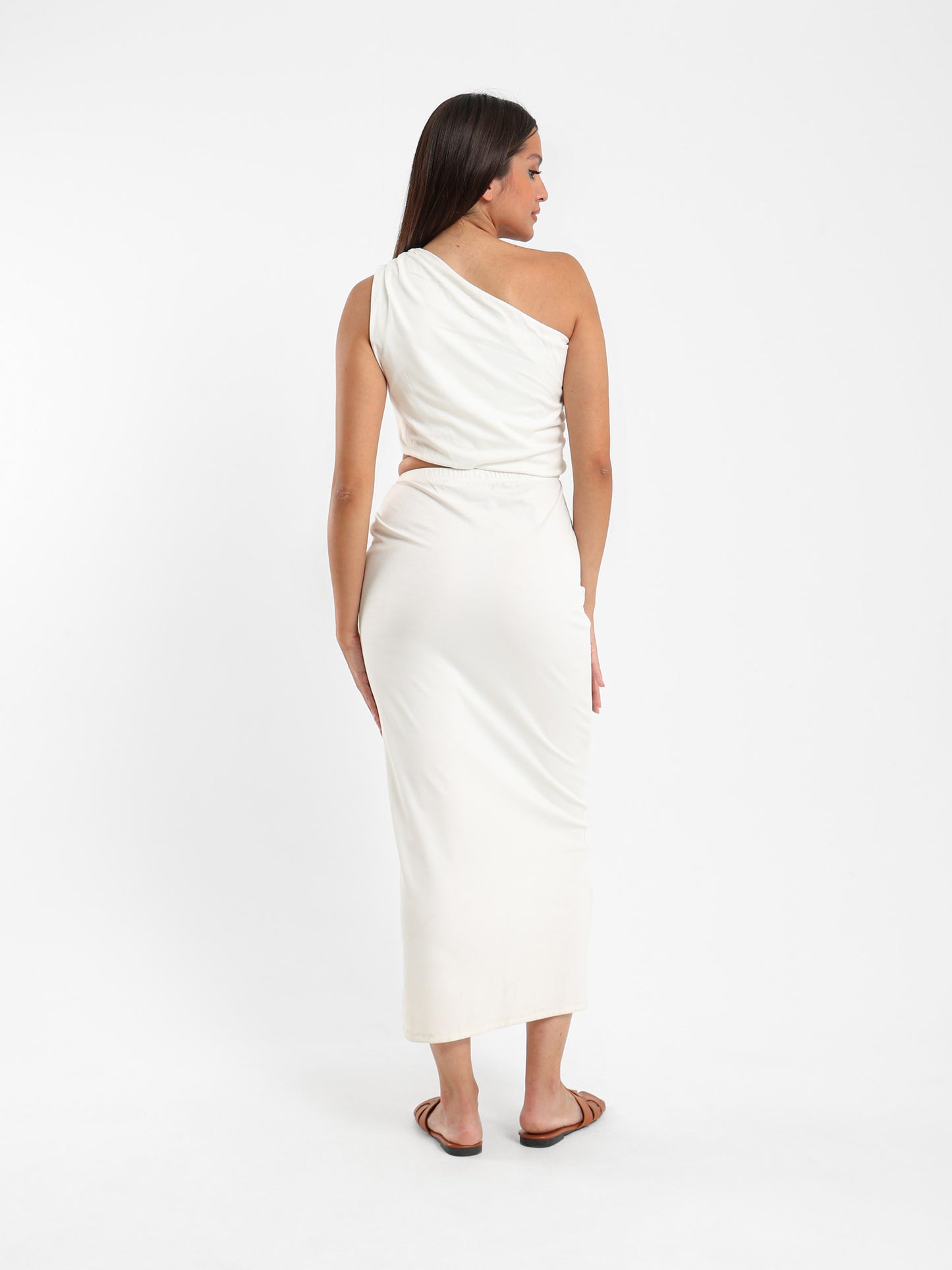 Cut-Out Waist Dress with Ring Detail - Outlet